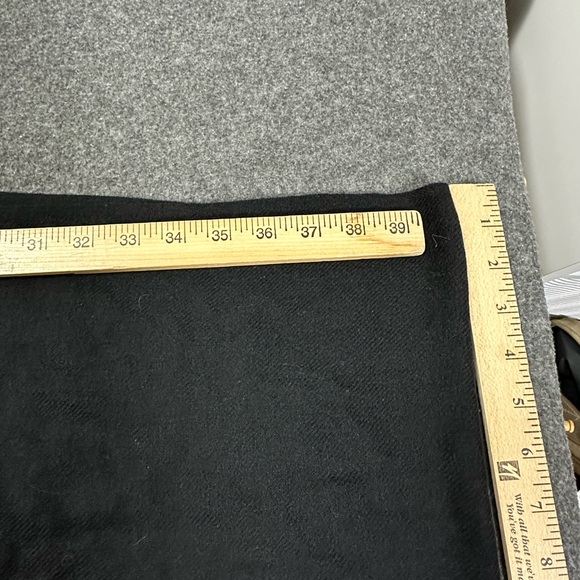Nordstrom Black Cashmere Scarf Fringe Hem Made in China - Picture 9 of 10